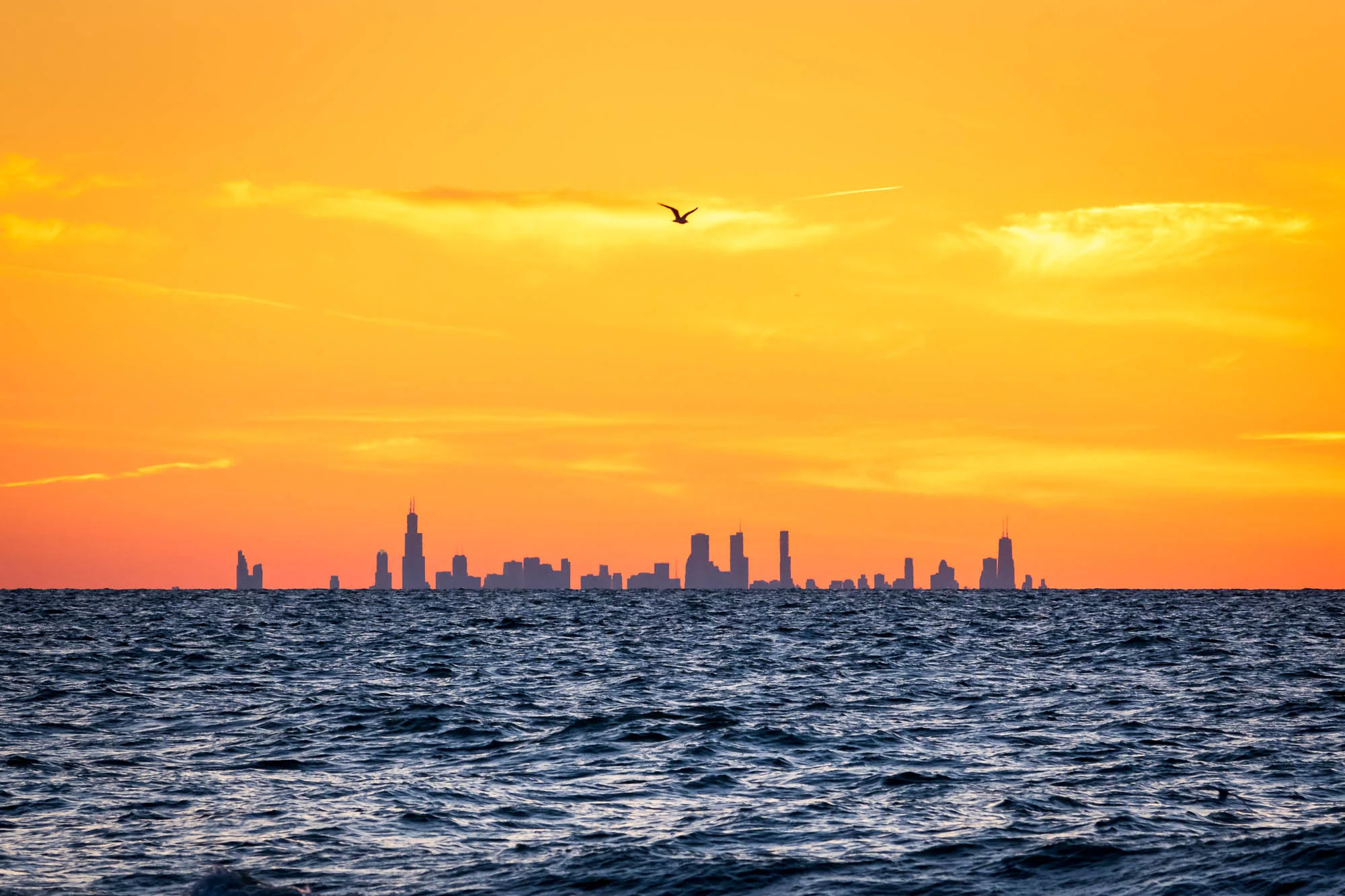 indiana skyline aerial view